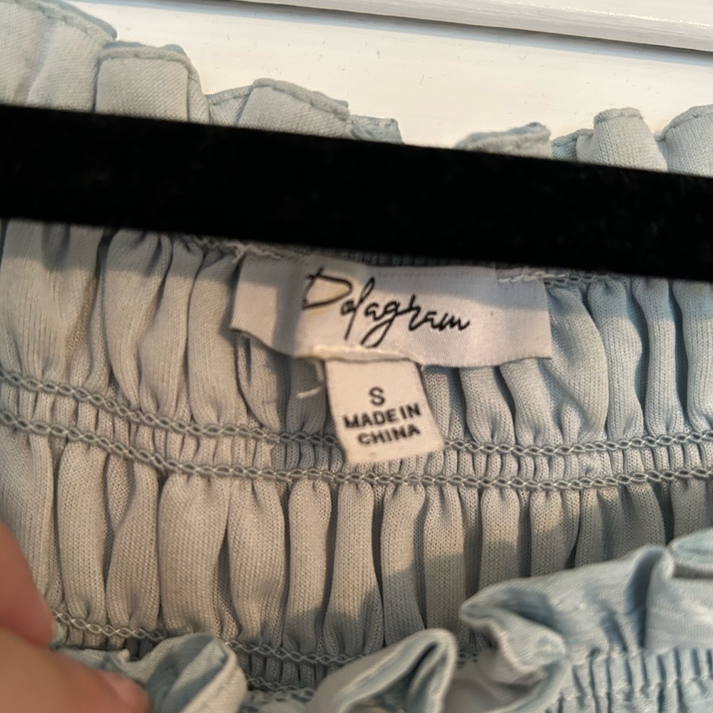 Polygram Blue Smocked Midi Dress - Picture 3 of 7